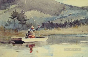  Sol Arte - Una piscina tranquila en un día soleado Pintor marino realista Winslow Homer